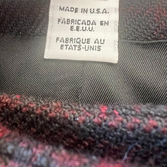 Jones New York Maroon Black Plaid Pant Suit Wool Jacket 4 Pants 6 Academia Women - Picture 9 of 12